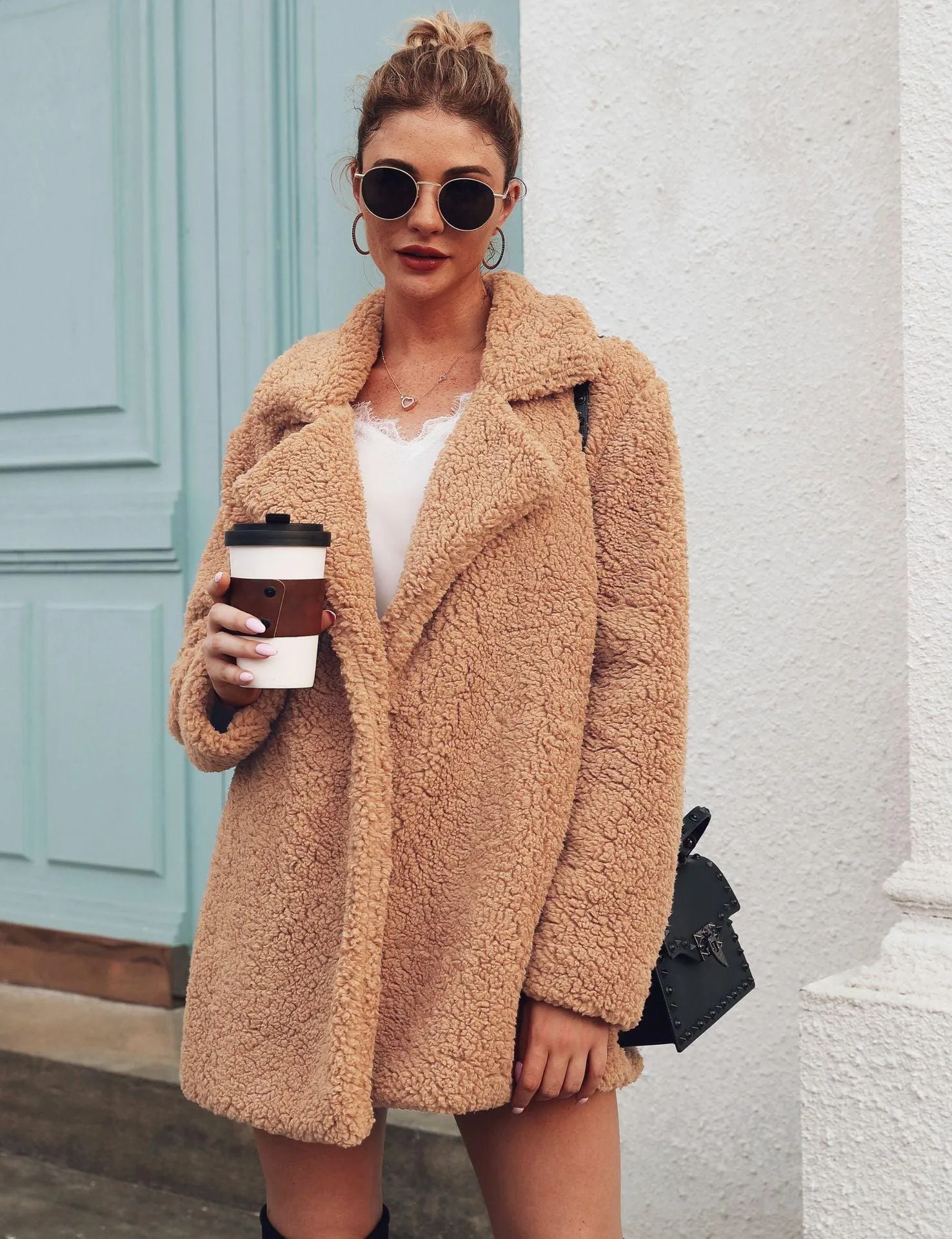 Suit collar long sleeve blouse jacket