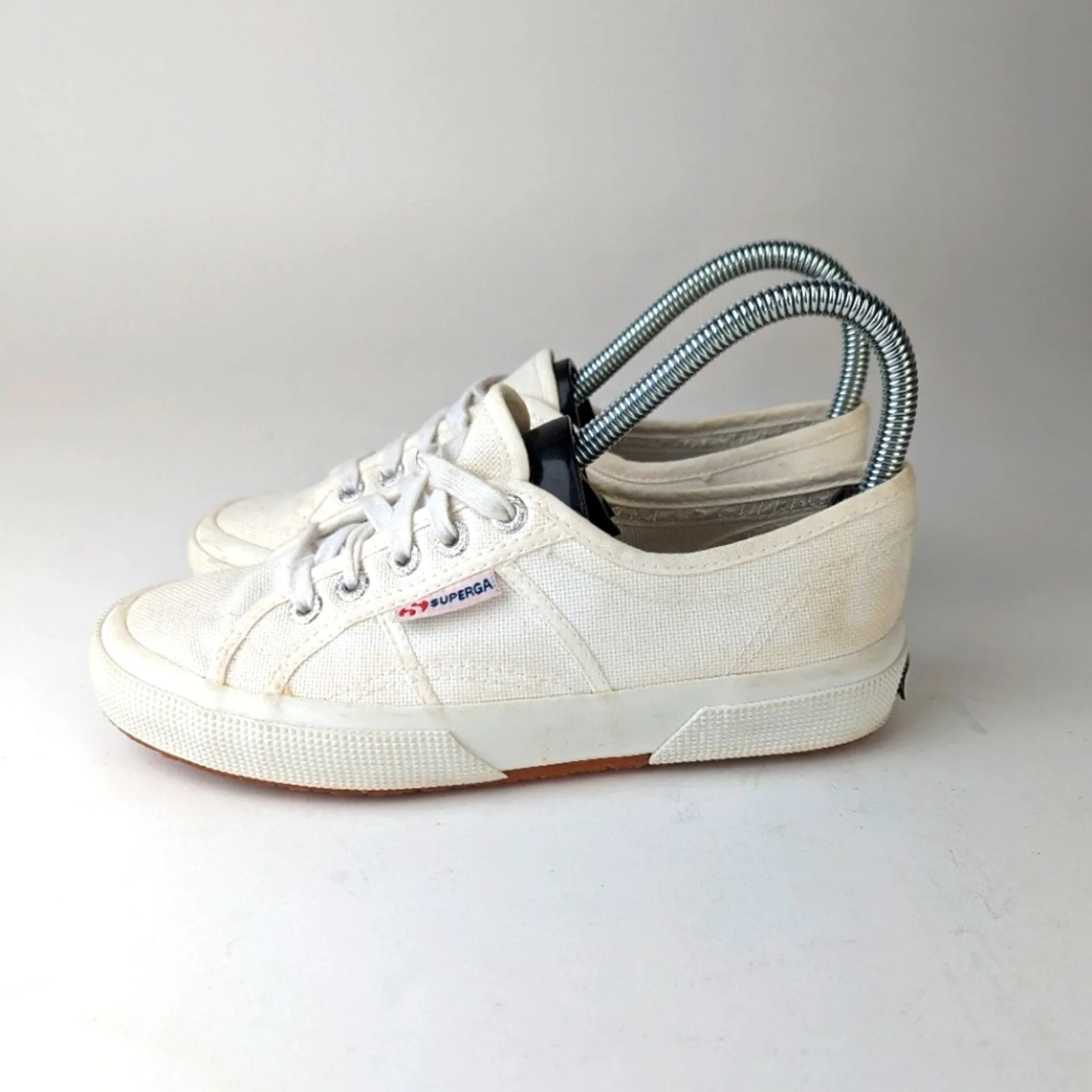 Superga Classic White Lace Up - 6