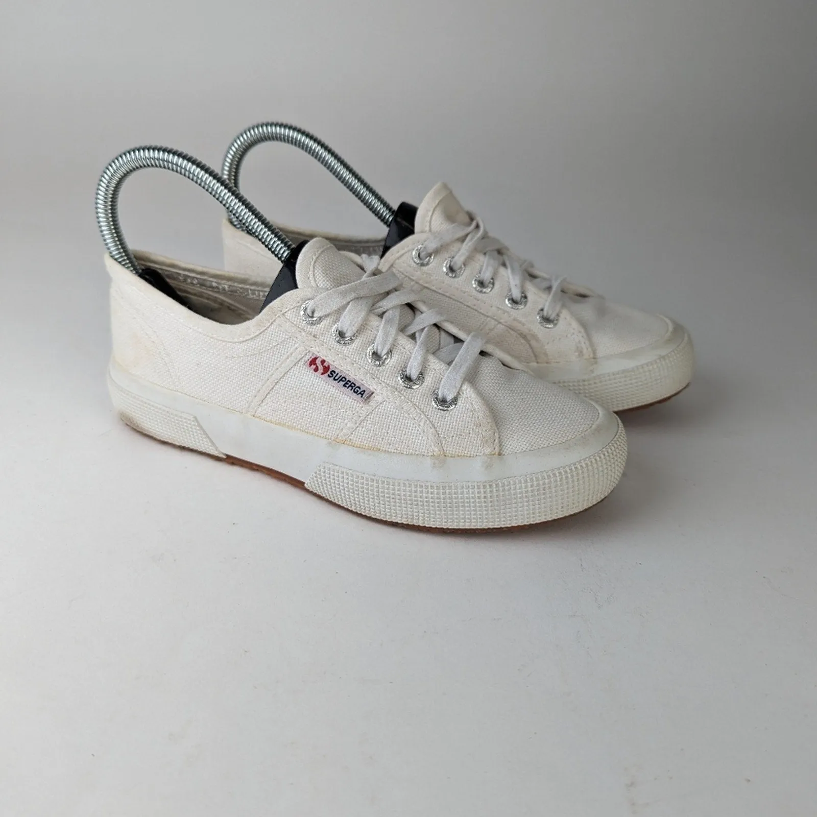 Superga Classic White Lace Up - 6
