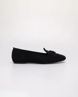 Tomaz YX227 Ladies Knot Flats Moccasin (Black)