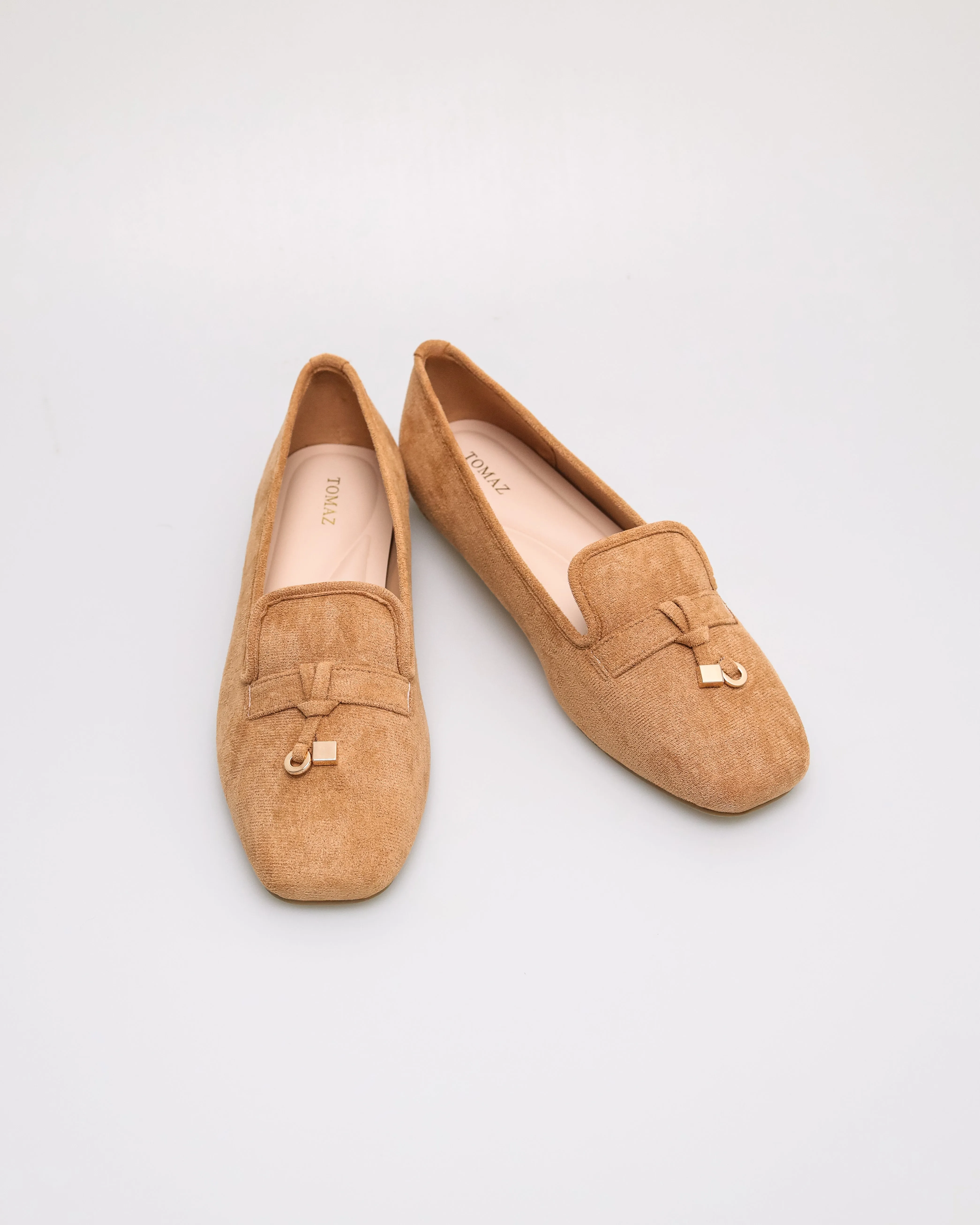 Tomaz YX227 Ladies Knot Flats Moccasin (Camel)