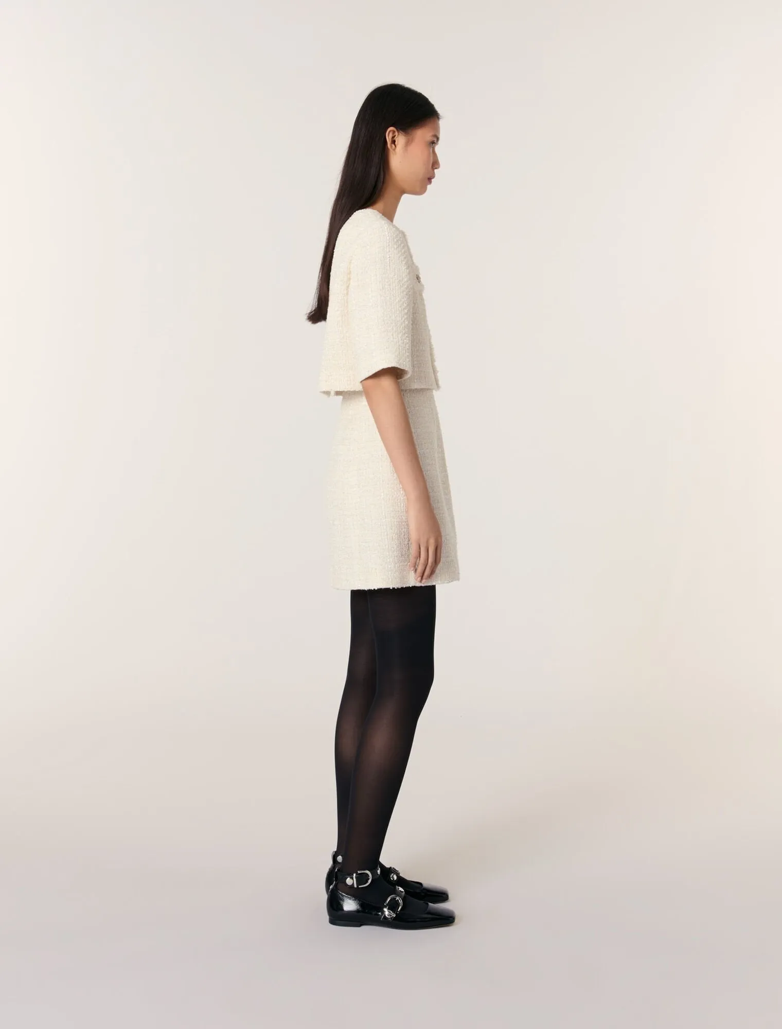 Tweed 2-in-1 short dress