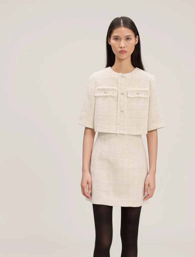 Tweed 2-in-1 short dress