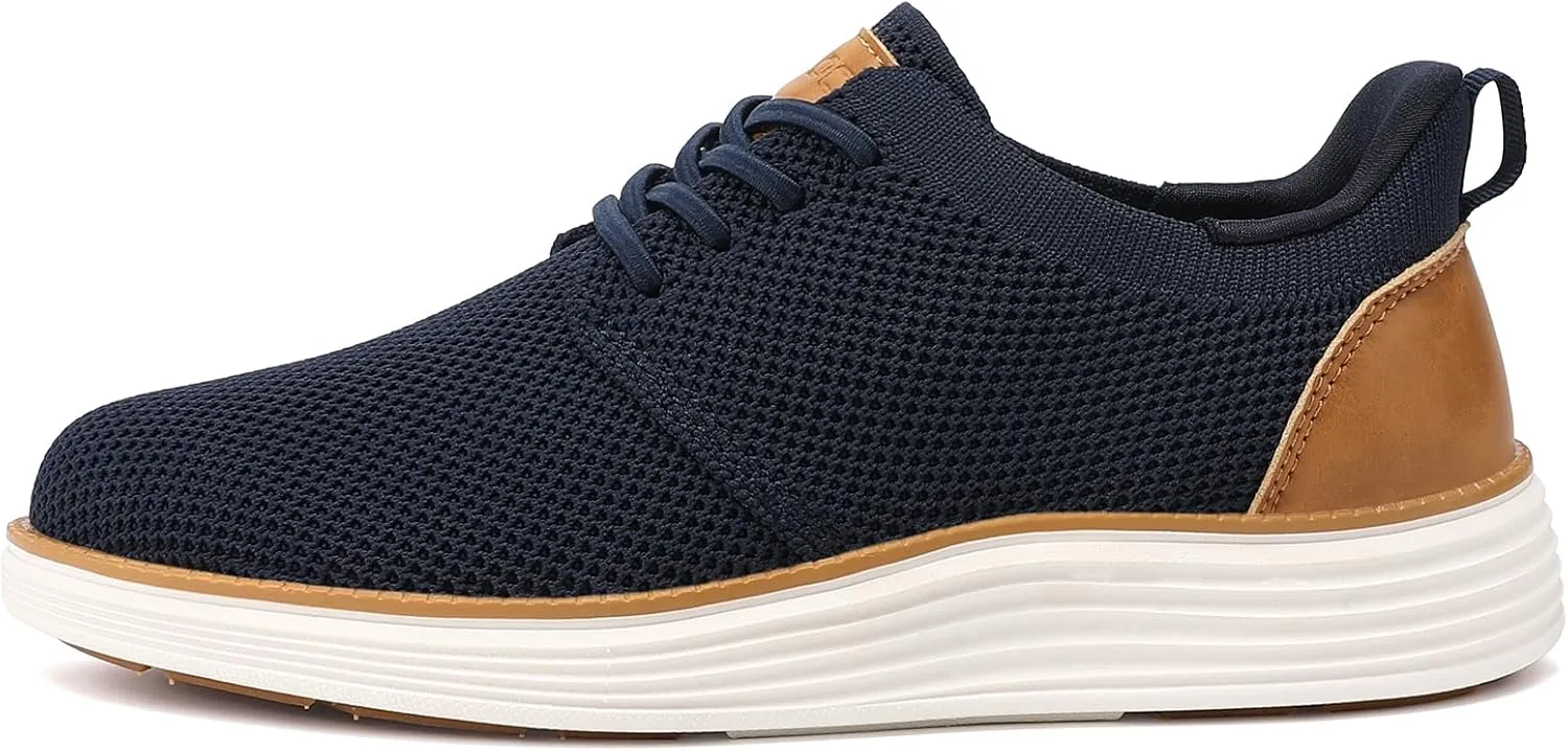 VILOCY Boy's Slip On Casual Dress Sneaker Hands Free Fashion Shoes Comfortable Oxfords Mesh Tennis Breathable School Uniform Formal Church Shoes(Little Kid/Big Kid)