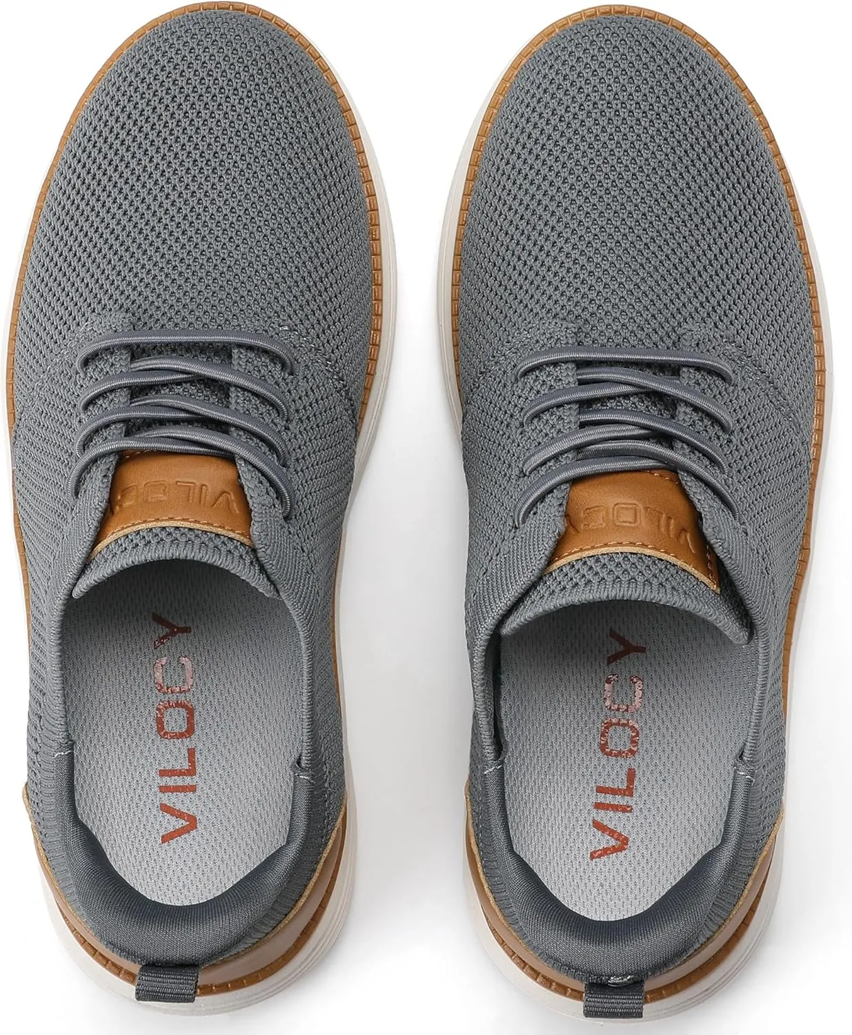 VILOCY Boy's Slip On Casual Dress Sneaker Hands Free Fashion Shoes Comfortable Oxfords Mesh Tennis Breathable School Uniform Formal Church Shoes(Little Kid/Big Kid)