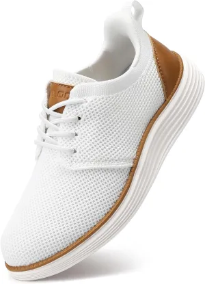 VILOCY Boy's Slip On Casual Dress Sneaker Hands Free Fashion Shoes Comfortable Oxfords Mesh Tennis Breathable School Uniform Formal Church Shoes(Little Kid/Big Kid)