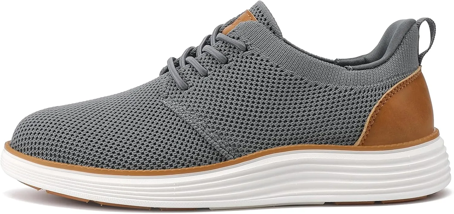 VILOCY Boy's Slip On Casual Dress Sneaker Hands Free Fashion Shoes Comfortable Oxfords Mesh Tennis Breathable School Uniform Formal Church Shoes(Little Kid/Big Kid)