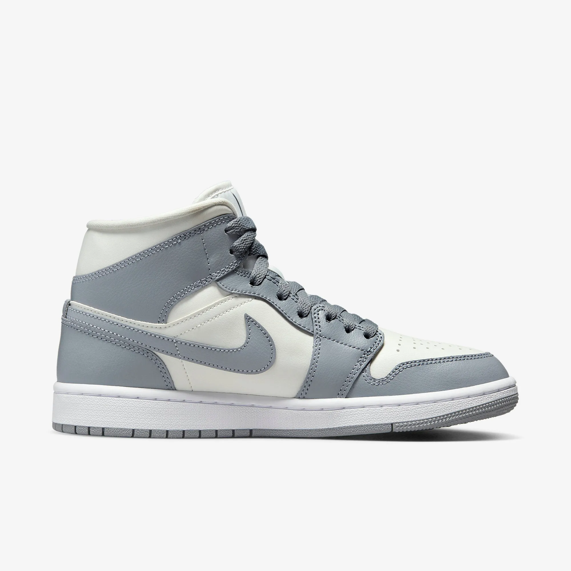 Women's Air Jordan 1 Mid "Stealth" (White/Stealth/Sail)(BQ6472-115)