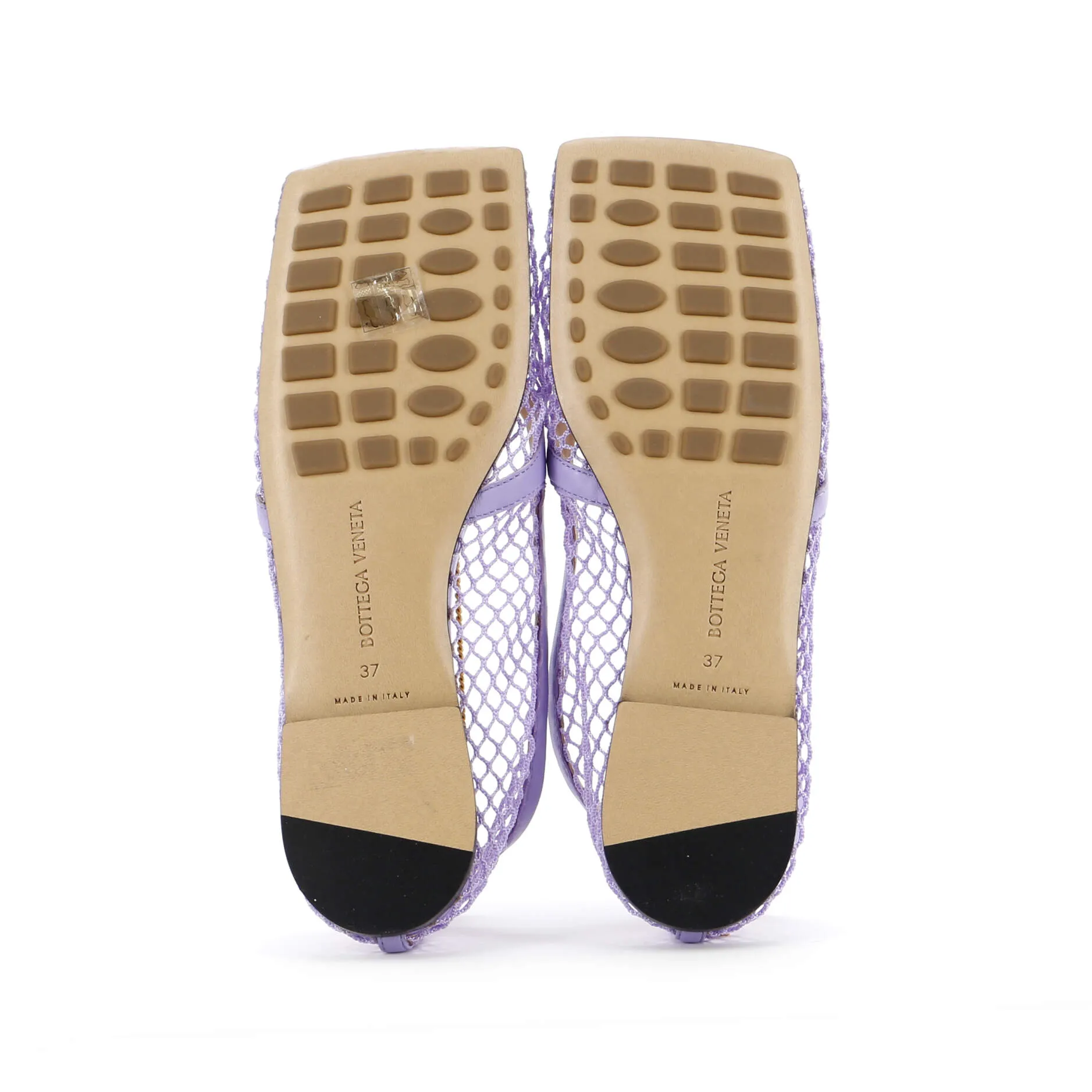 Women's Chain Stretch Ballerina Flats Mesh and Leather
